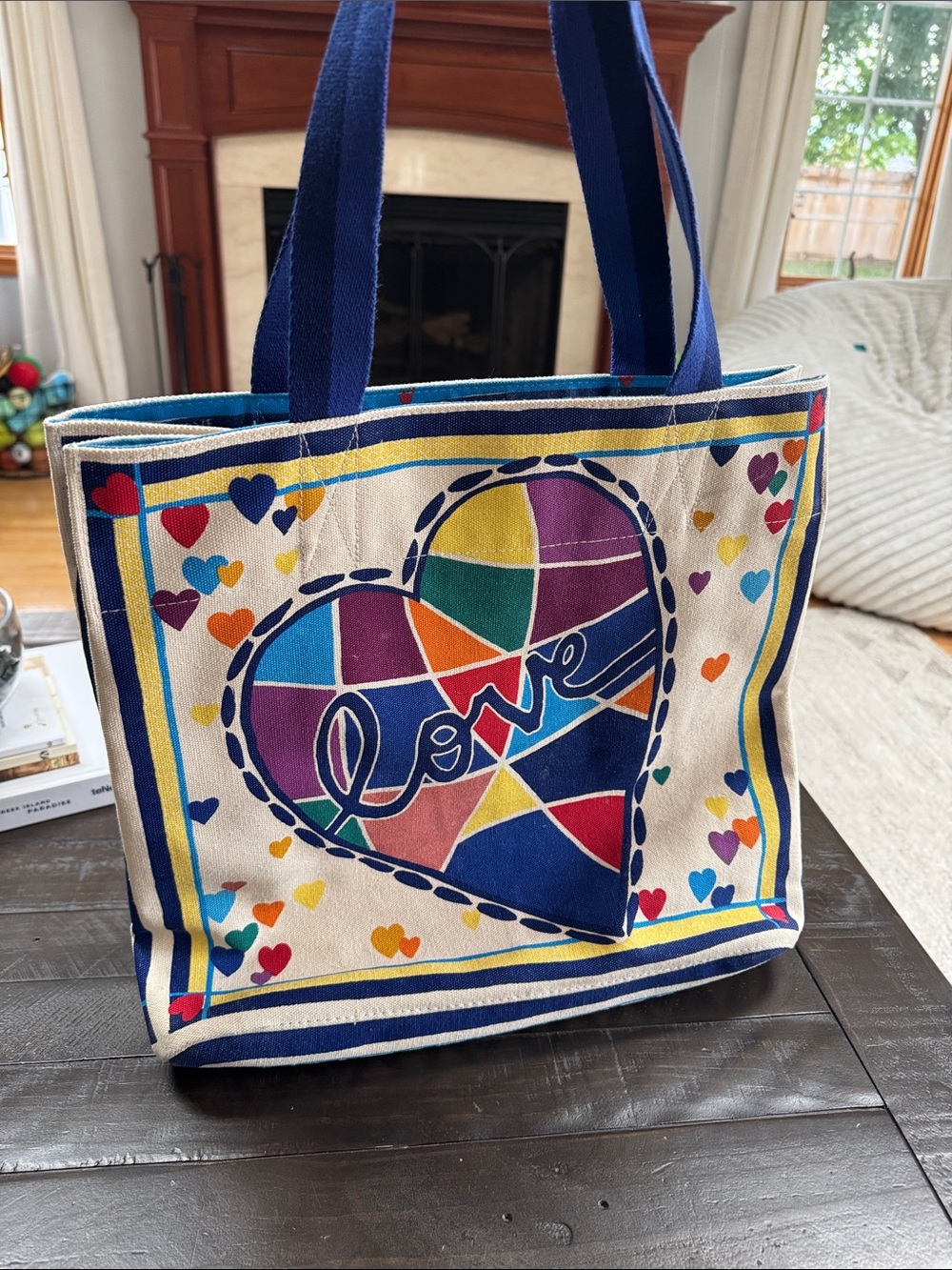 Brighton Canvas Heart 'Love' Tote Bag - Multicolor